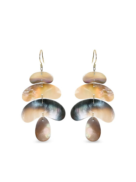  Ten Thousand Things 18k Yellow Gold Totem Pearl Flat Earrings 