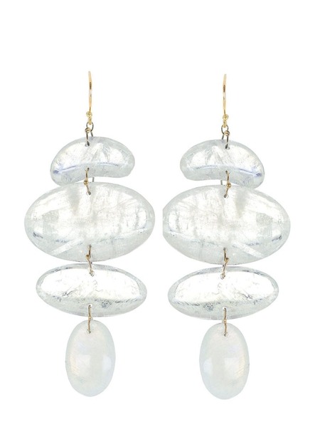  Ten Thousand Things 18kt Yellow Gold Totem Moonstone Earrings 