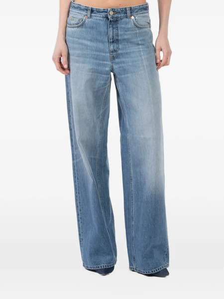  Teurn Studios Whiskering-detail Boyfriend Jeans - Blue 