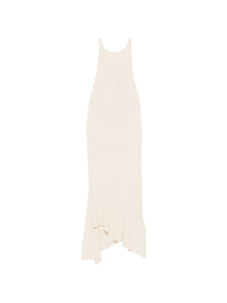  The Andamane Carmen Ruffled Midi Dress - Neutrals 