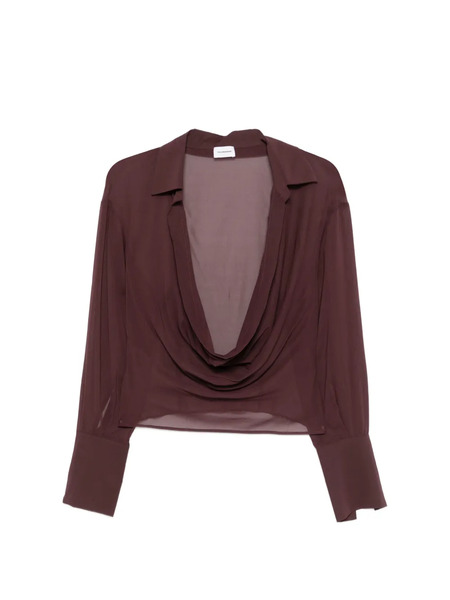  The Andamane Cowl Neck Shirt - Brown 