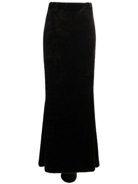  The Andamane Faux-shearling Maxi Skirt - Black 