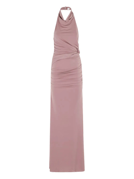  The Andamane Halterneck Draped Maxi Dress - Pink 