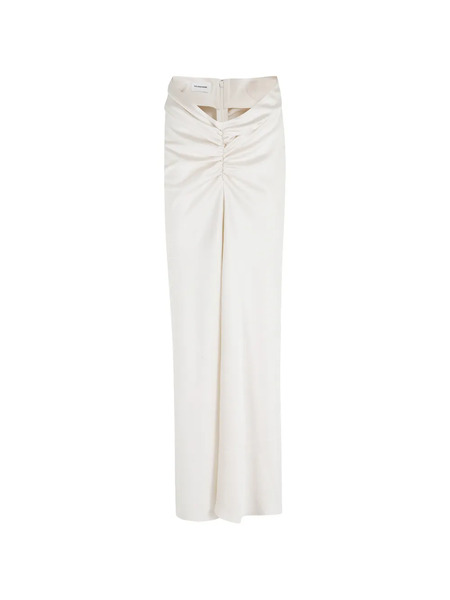  The Andamane Iris Zip-fastening Maxi Skirt - White 