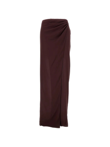  The Andamane Phoebe Wrap Midi Skirt - Brown 
