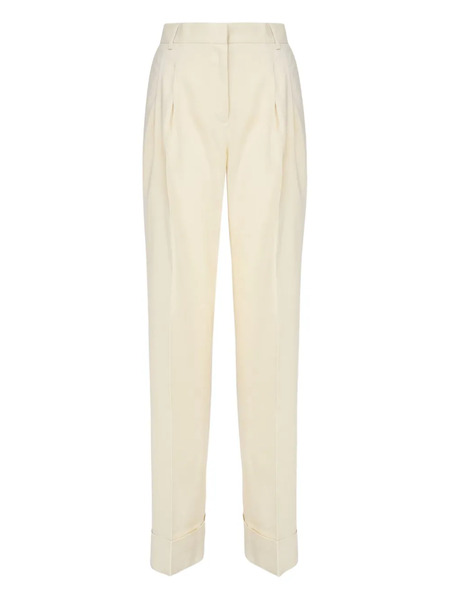  The Andamane Pleated-front Cuffed-hem Trousers - Yellow 