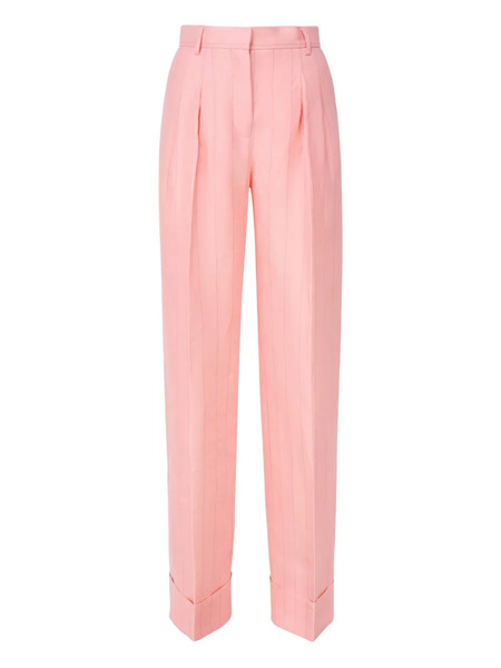  The Andamane Pleated Pinstripe Tailored Trousers - Pink 