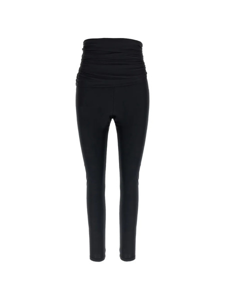  The Andamane Shiny Draped Leggings - Black 