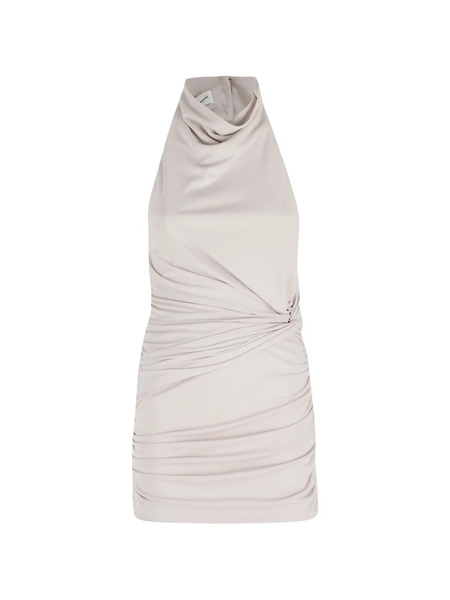  The Andamane Stella Halterneck Draped Mini Dress - Neutrals 