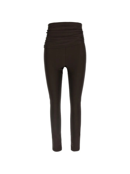  The Andamane Vicky Draping High-waisted Leggings - Brown 