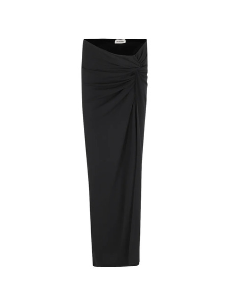  The Andamane Zohra Twist-detail Maxi Skirt - Black 