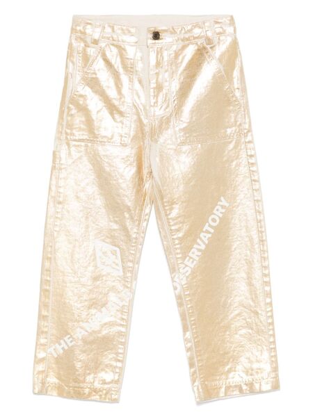  The Animals Observatory Coated-finish Trousers - Gold 