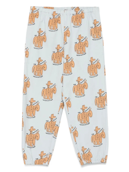  The Animals Observatory Graphic-print Straight-leg Trousers - Blue 
