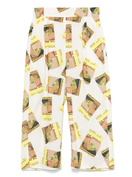  The Animals Observatory Graphic-print Trousers - White 