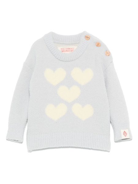  The Animals Observatory Heart-motif Sweater - Grey 