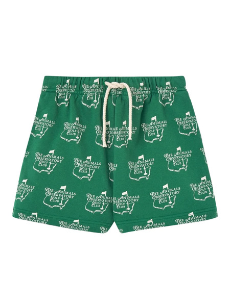  The Animals Observatory Hedgehog Print Shorts - Green 