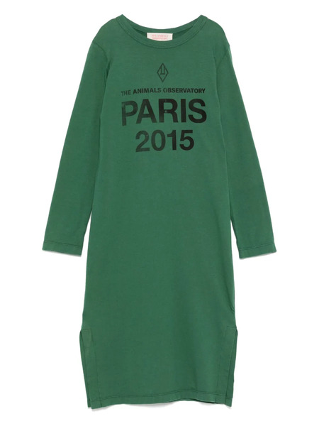  The Animals Observatory Logo-print Dress - Green 