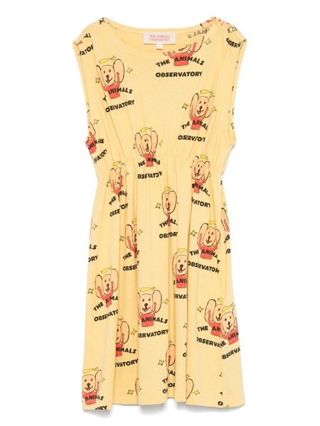  The Animals Observatory Logo-print Dress - Yellow 