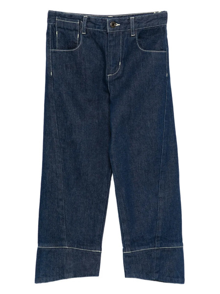  The Animals Observatory Loon Contrast-stitch Jeans - Blue 