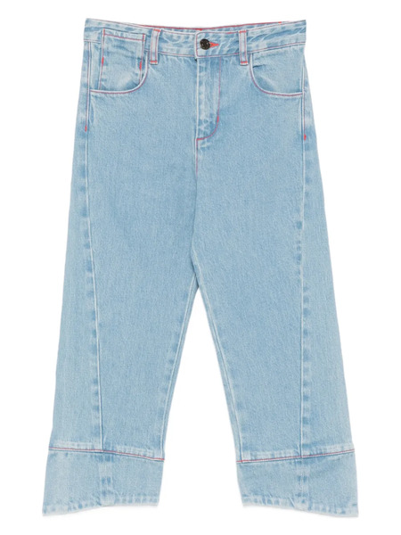 The Animals Observatory Loon Contrast-stitch Jeans - Blue 
