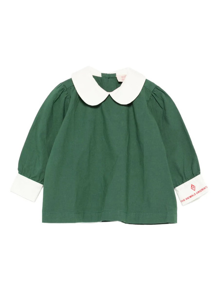  The Animals Observatory Peter-pan Collar Dress Set - Green 