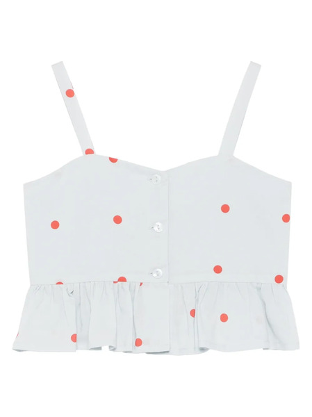  The Animals Observatory Polka-dot Ruffled Top - Blue 