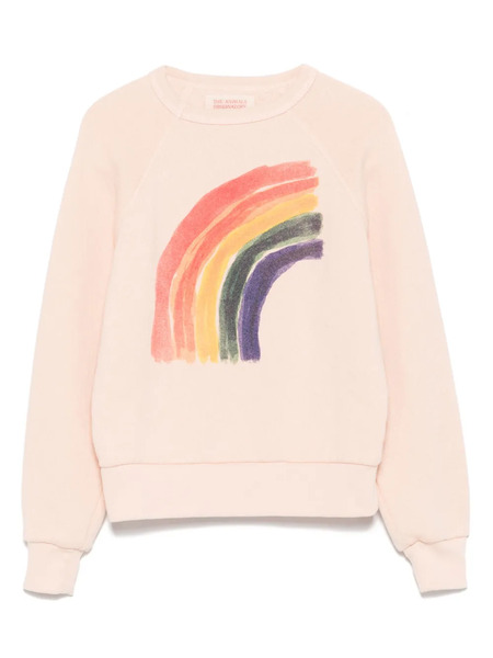  The Animals Observatory Rainbow-print Sweatshirt - Neutrals 