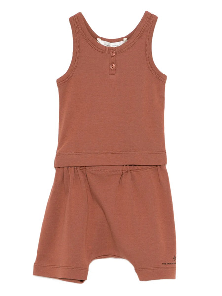  The Animals Observatory Sleeveless Elastic-waist Shorts Set (set Of Two) - Brown 