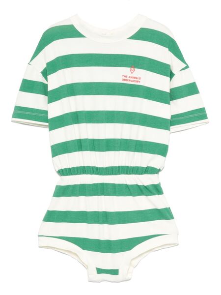  The Animals Observatory Striped Jumpsuit - White 