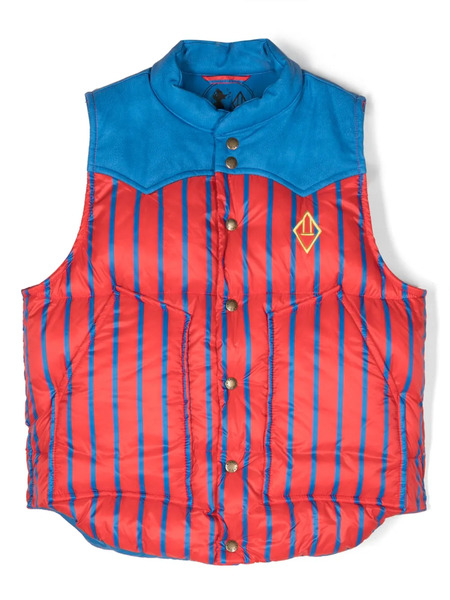  The Animals Observatory Stripped Panelled Vest - Red 