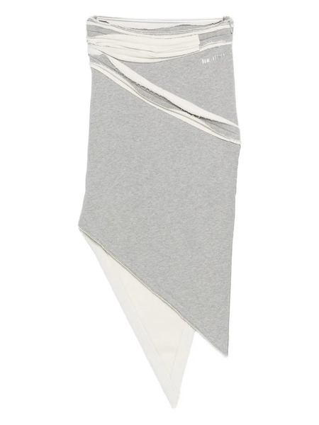  The Attico Asymmetric Midi Skirt - Grey 