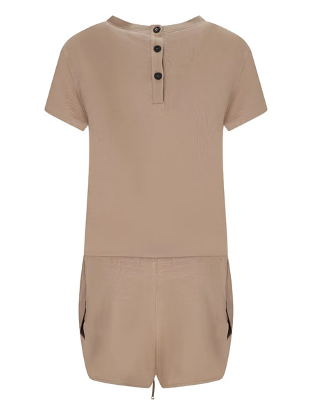  The Attico Button-fastening Drawstring Jumpsuit - Neutrals 