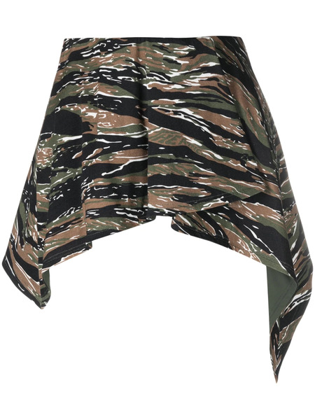  The Attico Camouflage-print Mini Skirt - Green 
