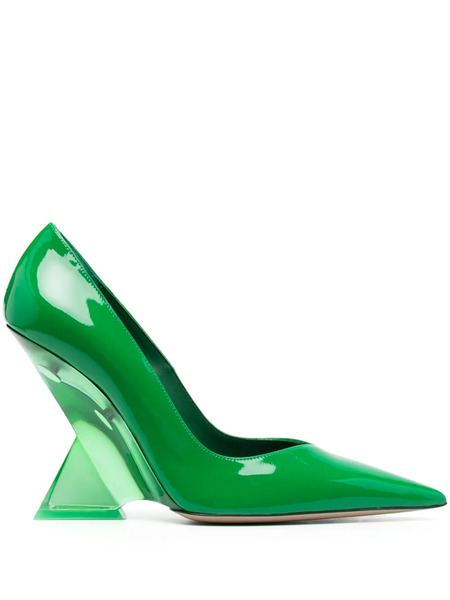  The Attico Cheope 95mm Patent Pumps - Green 