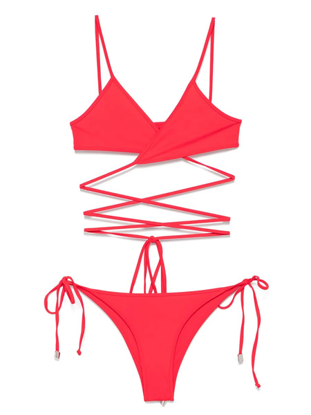  The Attico Criss-cross Straps Bikini - Red 