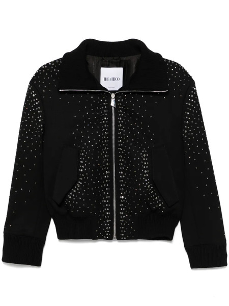  The Attico Crystal-embellished Bomber Jacket - Black 