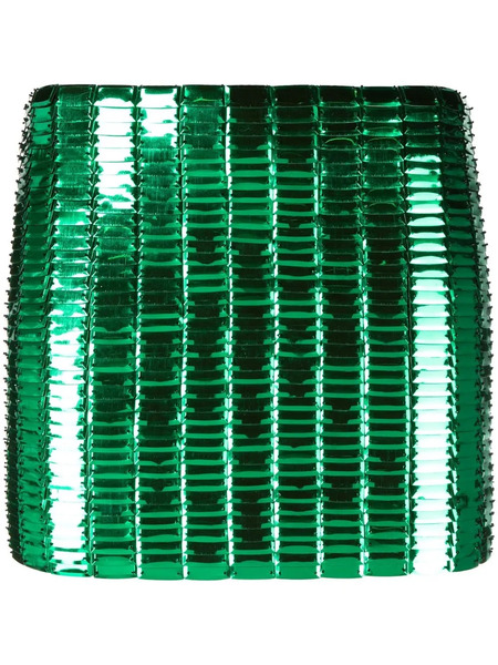 The Attico Crystal-embellished Fitted Skirt - Green 
