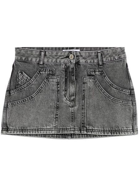 The Attico Denim Mini Skirt - Black 