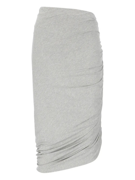  The Attico Embroidered-logo Midi Skirt - Grey 