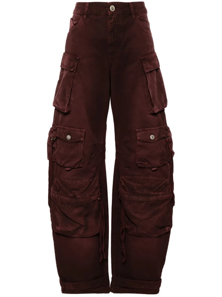  The Attico Fern Mid-rise Cargo Jeans - Red 