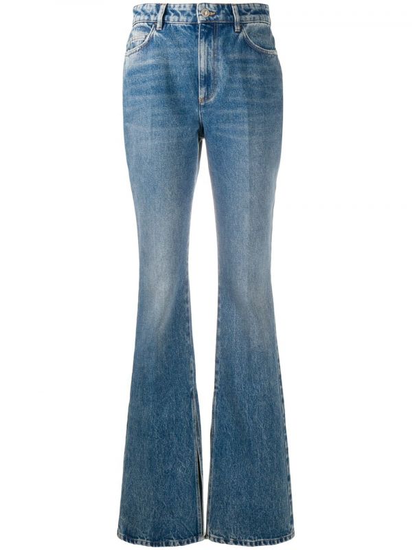  The Attico High-waisted Bootcut Jeans - Blue 