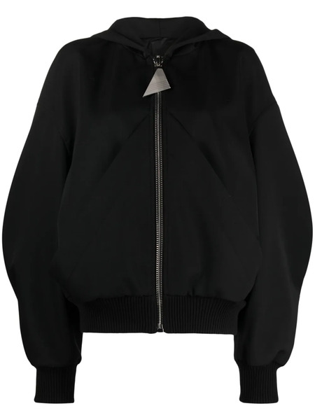  The Attico Hooded Bomber Jacket - Black 