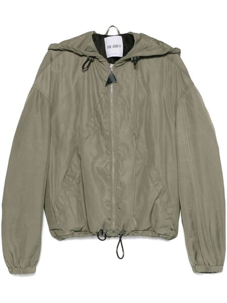 The Attico Hooded Bomber Jacket - Green 