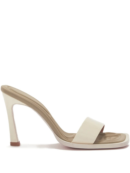  The Attico Leather Heeled Mules - White 