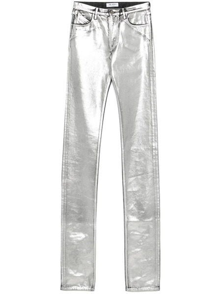  The Attico Metallic-finish Jeans - Silver 