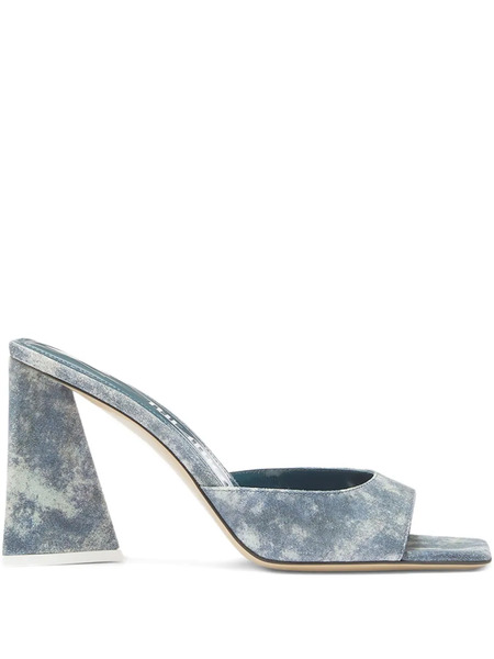  The Attico 85mm Mini Devon Geometric-heel Sandals - Blue 