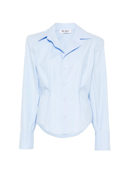  The Attico Pointed-collar Buttoned Shirt - Blue 