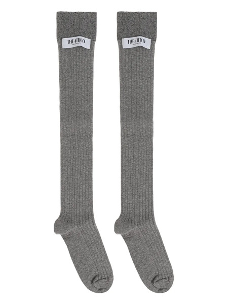  The Attico Ribbed Knee-high Socks - Grey 