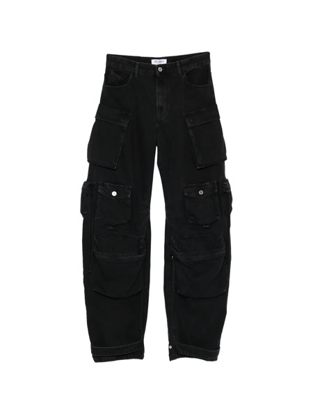  The Attico Ruffled Jeans - Black 