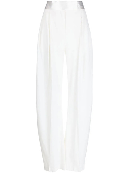  The Attico Silk Tapered Trousers - Neutrals 